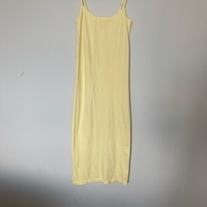 NWOT Free People Light Yellow Long Slip or Dress